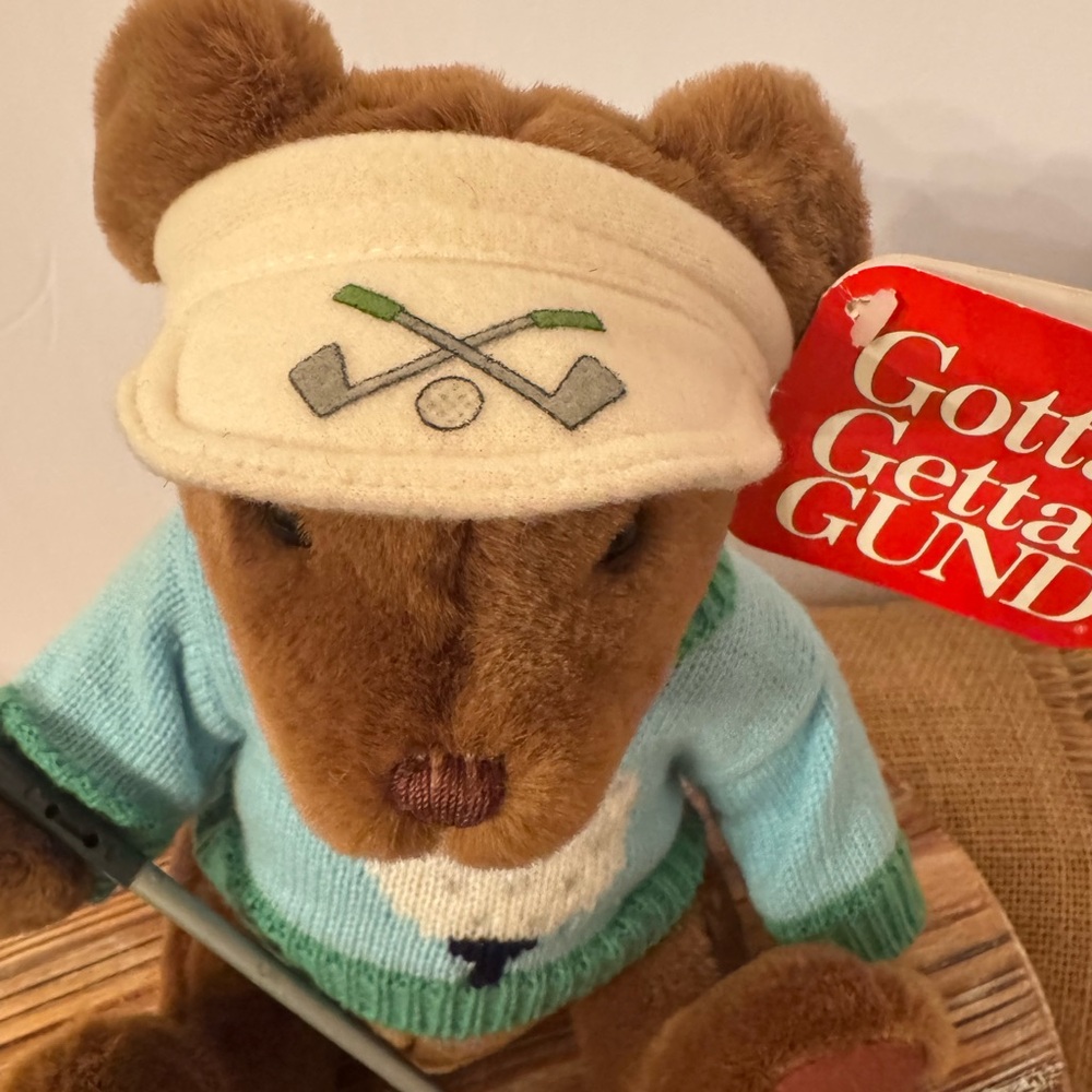 GUND plush Teddy Bear Golfer NWT new complete golf club golfing teddy - Picture 13 of 14